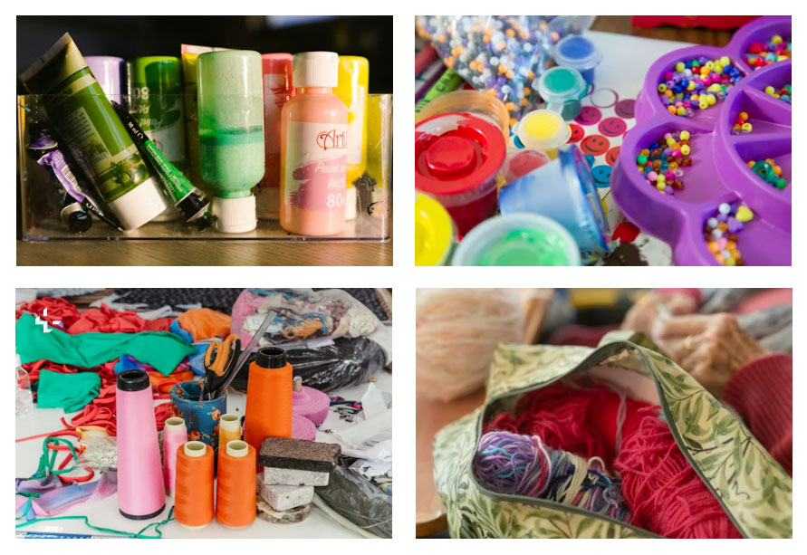 Stash of craft materials